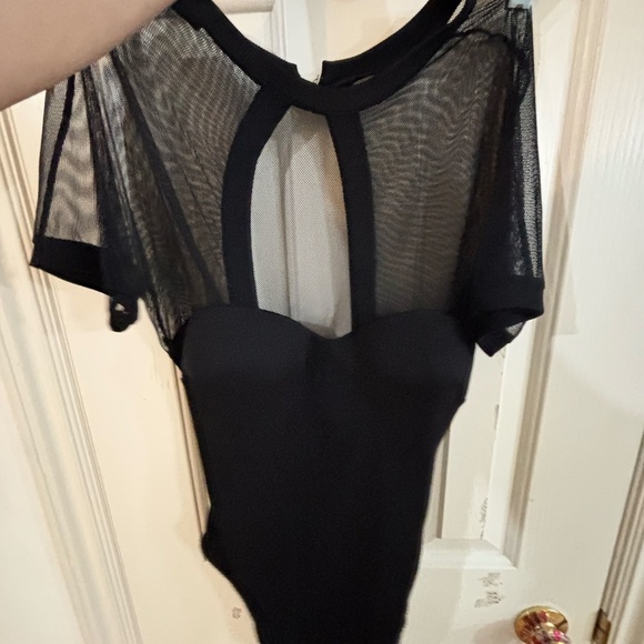 Vintage 80s/90s mesh and ribbed bodysuit corset style - Picture 9 of 13